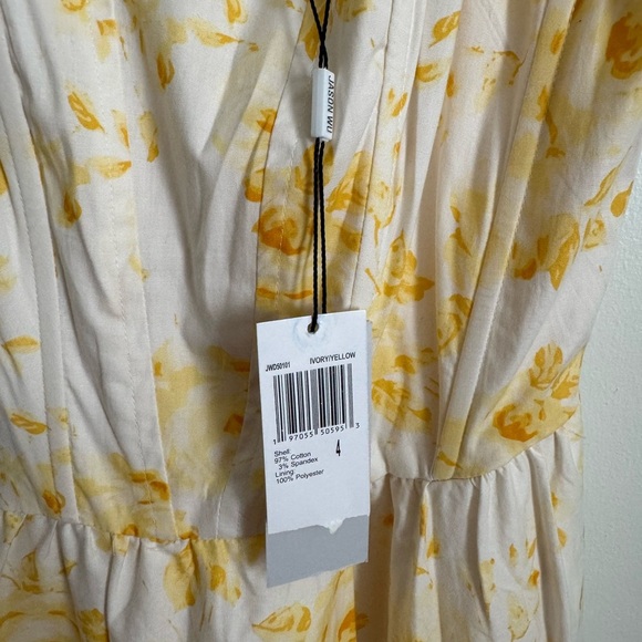 NWT Jason Wu Floral Midi Length Yellow and White Dress - Picture 7 of 9